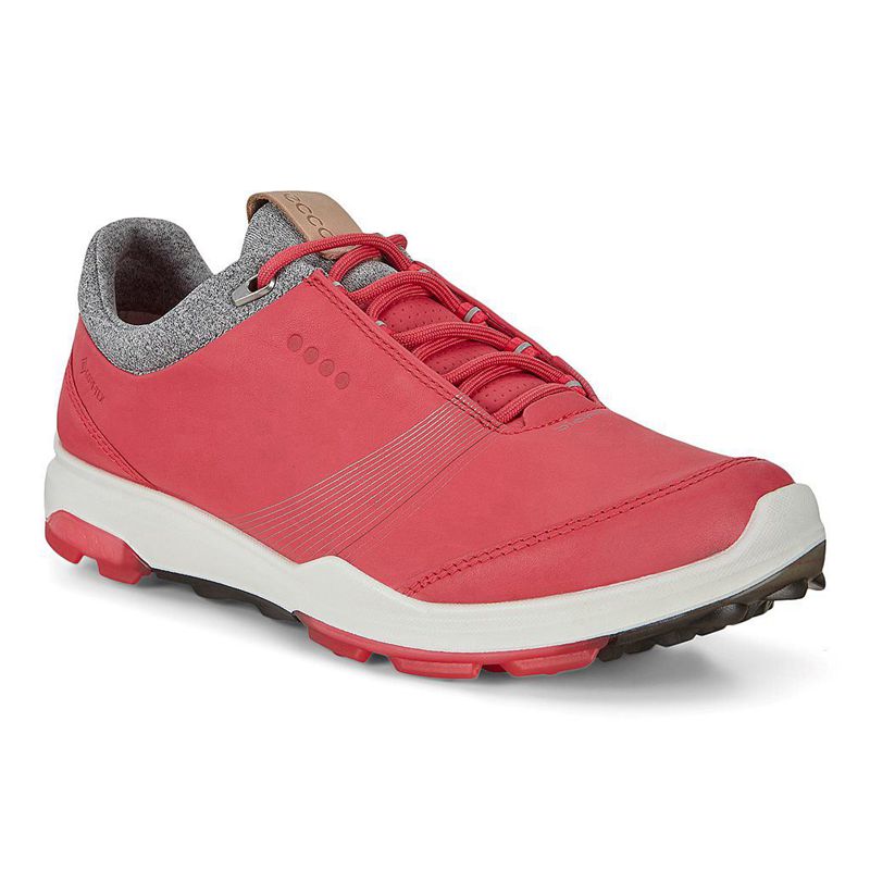 Women Ecco W Golf Biom Hybrid 3 - Golf Shoes Red - India MAHOQX679